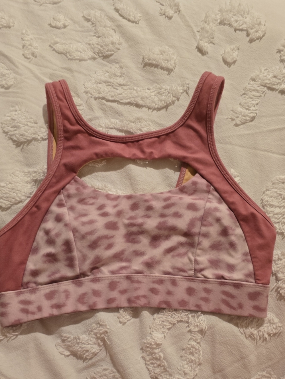 Women's Mauve Animal-Print Sports Bra